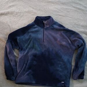 Hollister Blue Fleece Half-Zip Pullover